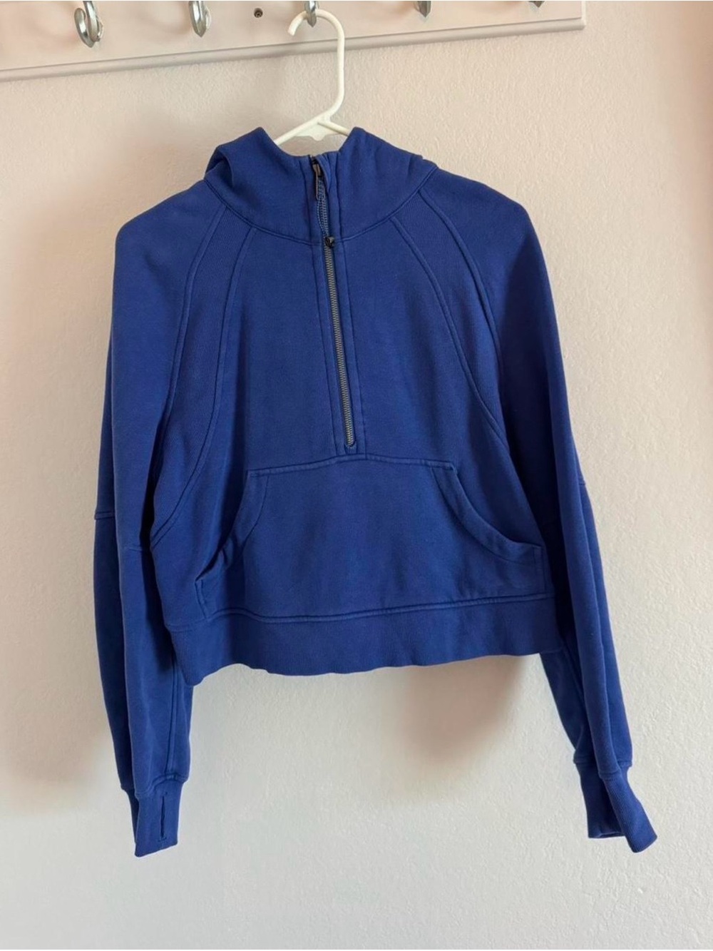 lululemon athletica Deep Blue Cropped Half-Zip Hoodie xs/s